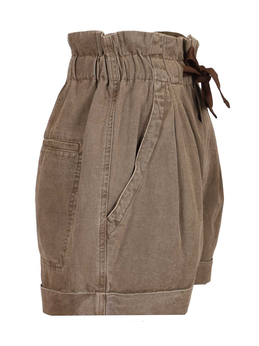 Marant Etoile Nirma Shorts Trousers - Marrone | 191e45766f6c216b64ec1c778a985d6996d43eec