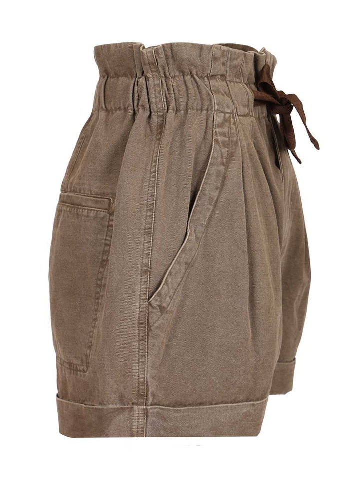 Marant Etoile Nirma Shorts Trousers - Marrone | 191e45766f6c216b64ec1c778a985d6996d43eec