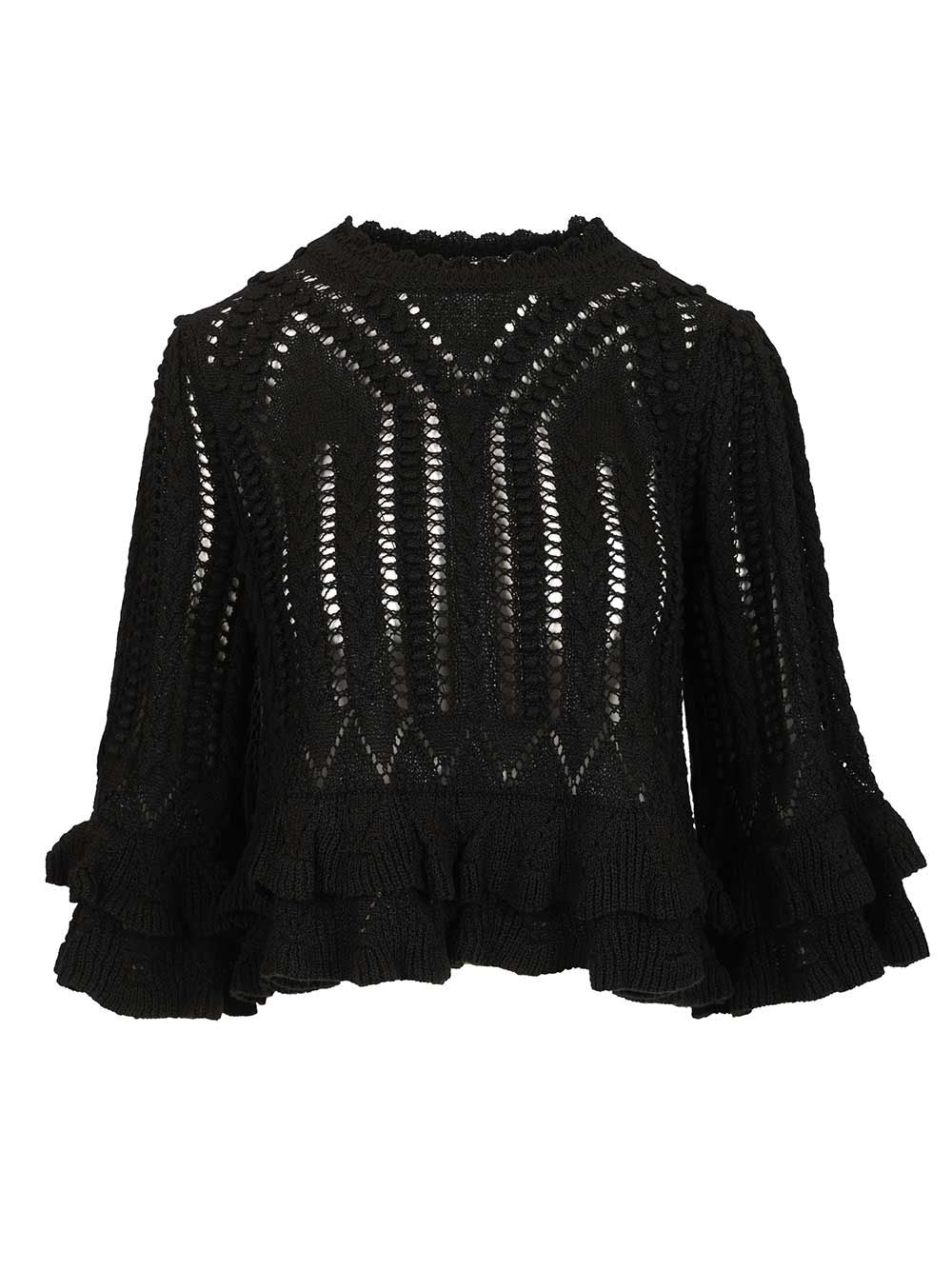Marant Etoile Norma Knitted Top Top - Nero | 6fed2c7de012ca98b9d102f0feb5789ea853a401