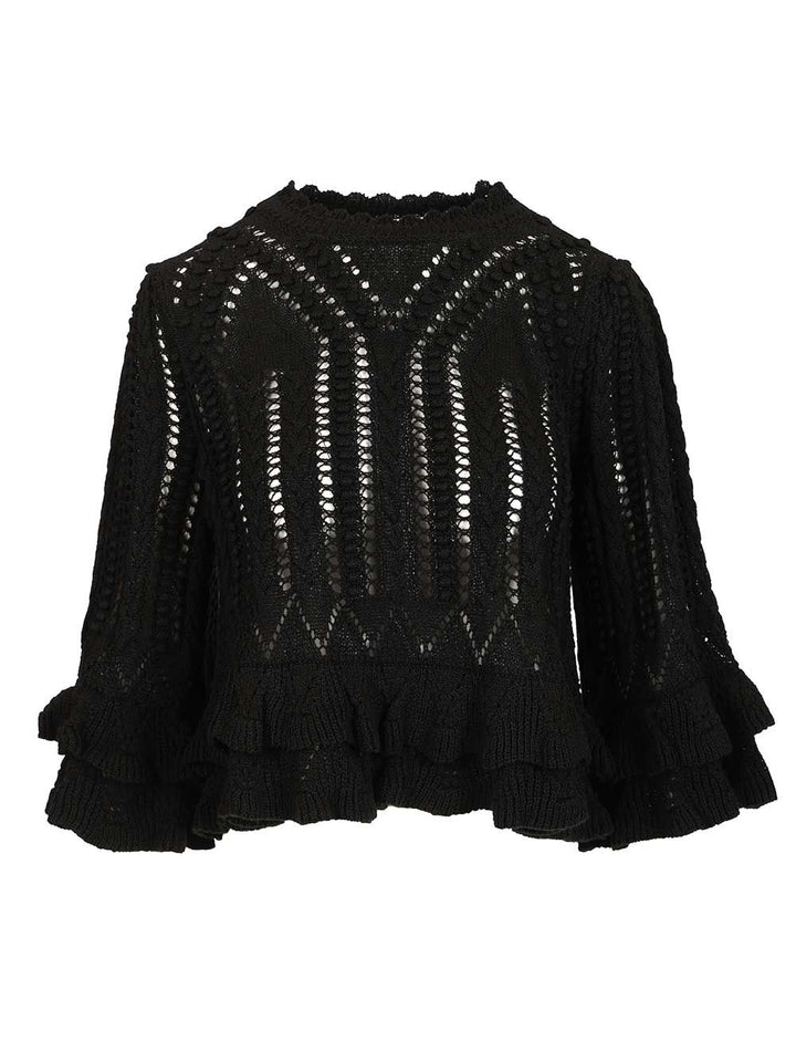 Marant Etoile Norma Knitted Top Top - Nero | 6fed2c7de012ca98b9d102f0feb5789ea853a401