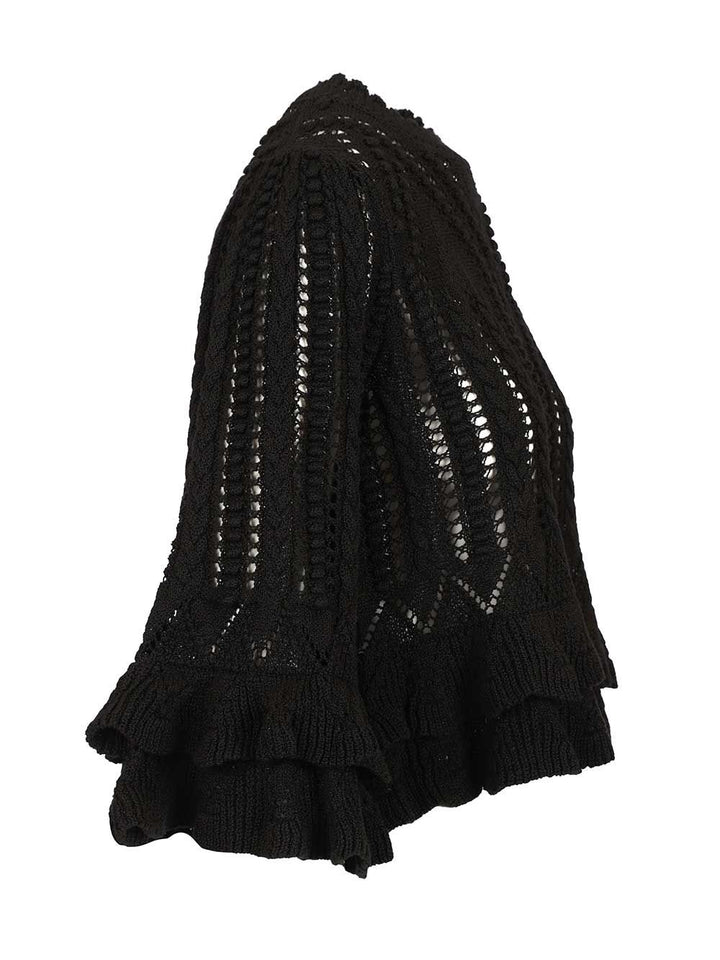 Marant Etoile Norma Knitted Top Top - Nero | 1b62627e0580378d2de530ee761dd030f7cec120
