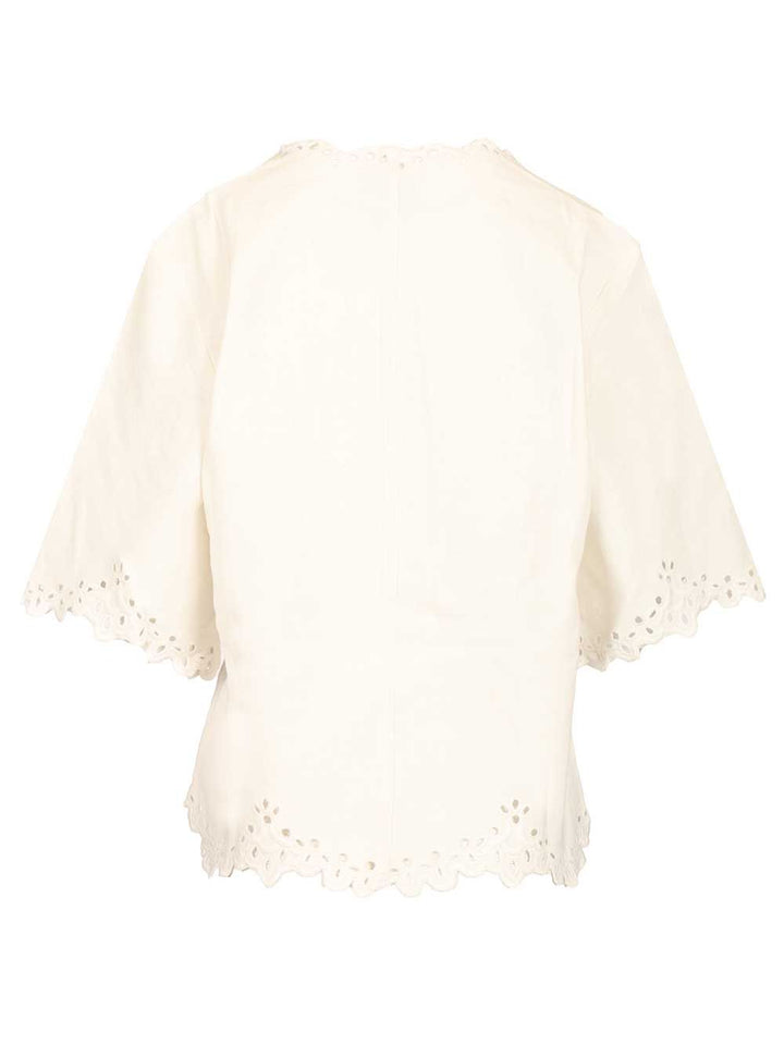 Marant Etoile Shana Top Top - Bianco | 0c5c24ab847fc905c940874538501bed05941030