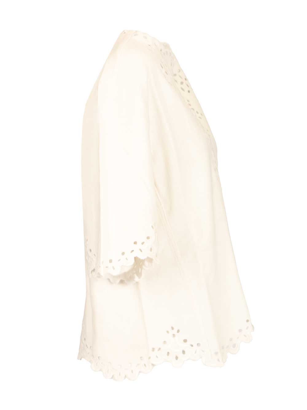 Marant Etoile Shana Top Top - Bianco | c46f8aed203ea27c94b6eddbf33f87653f0972d2