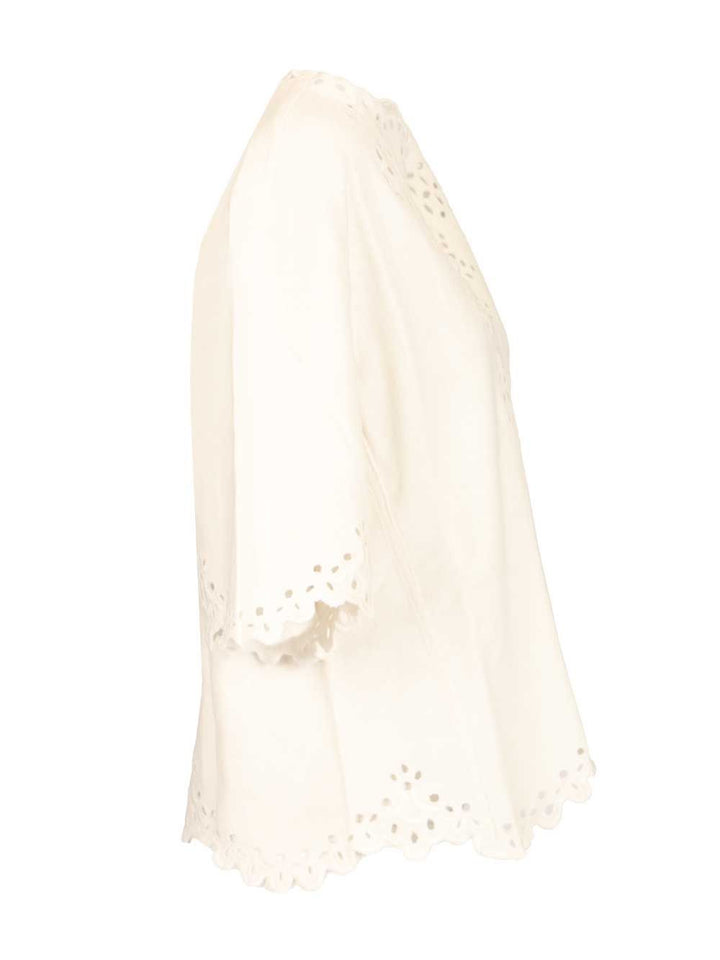 Marant Etoile Shana Top Top - Bianco | c46f8aed203ea27c94b6eddbf33f87653f0972d2