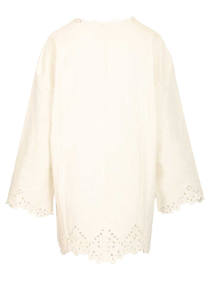 Marant Etoile Short Shérazade Dress Top - Bianco | 3a311df002693b729fc0039df665f59b1d33323f