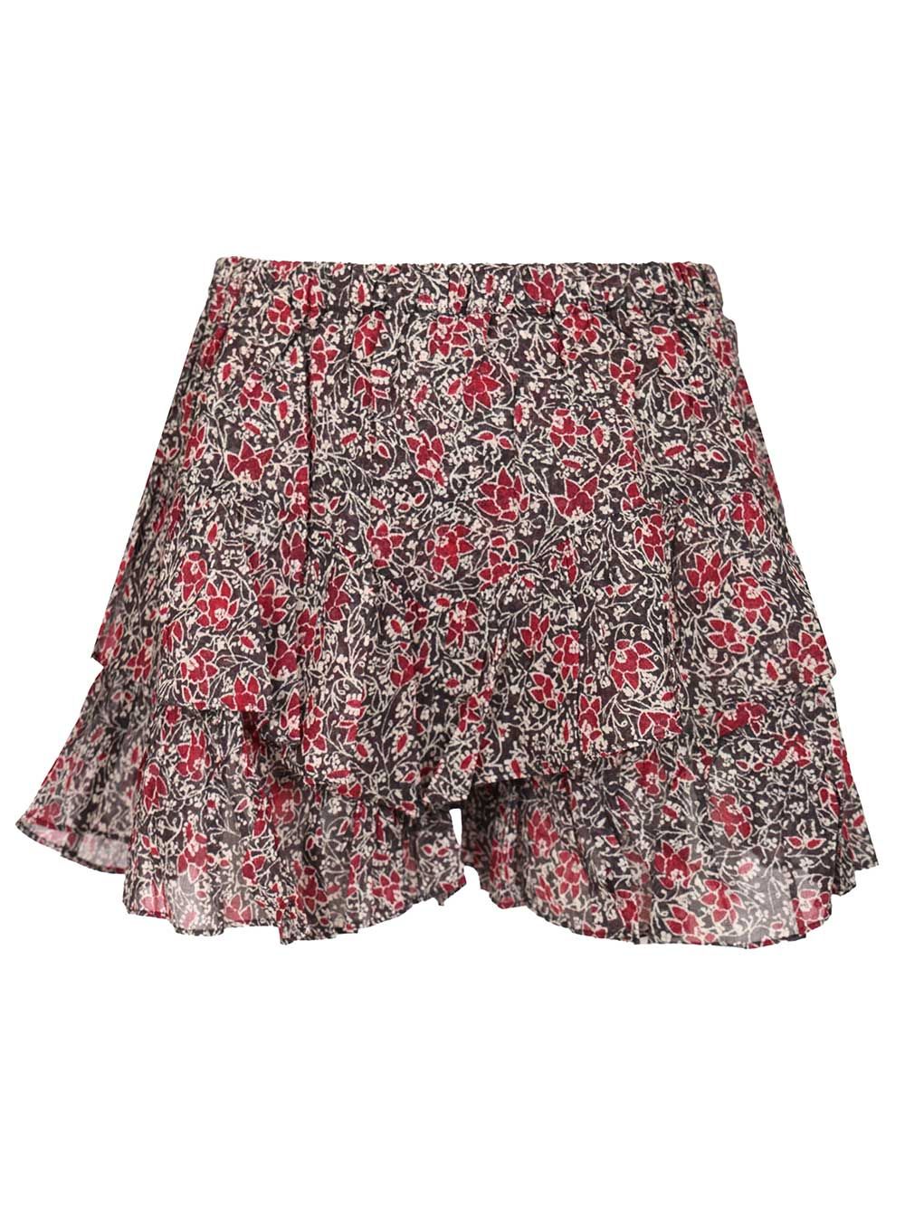 Marant Etoile Jocadia Shorts In Organic Cotton Voile Gonne - Violet | 89bfd3f8197ae8948ee42ce9b9cc31c81339f1c1
