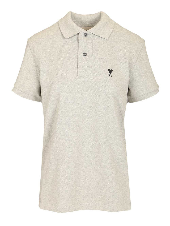 Ami Ami De Coeur Polo shirt - Grey | 90b4b6009c82ff3533474adc2d279a2d658b0285