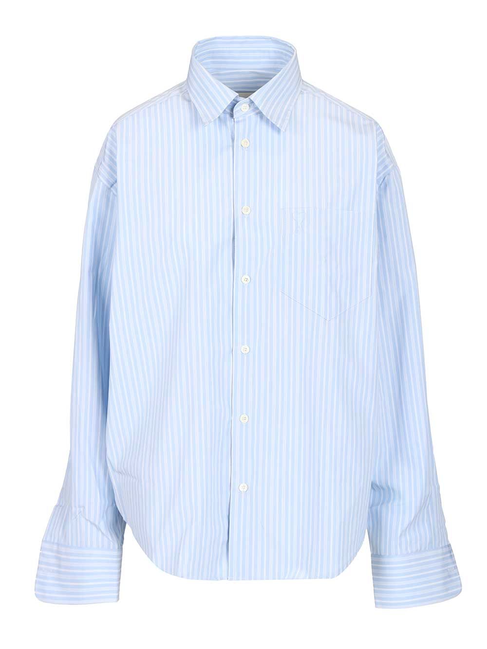 Ami Boxy Shirt Shirts - Light blue | 049fcbb946782ffa1f356df0e0db94d80edc530e