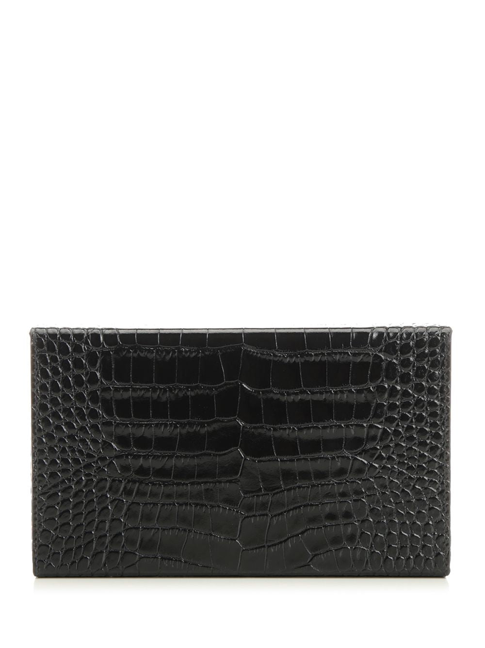 Tom Ford Clutch In Shiny Crocodile-Effect Leather Handbags - Nero | c6f94d0a4e34baac73941588fe4a0e332809498a
