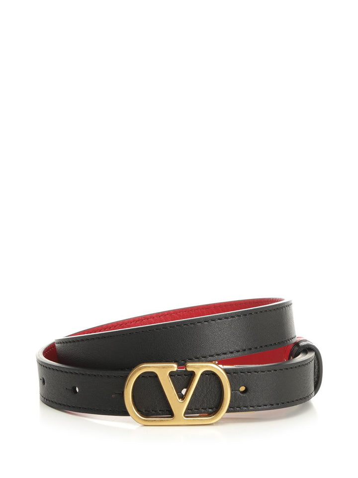 Valentino Garavani Vlogo Signature Belt Cinture - Nero | 35bbf1bc395e67776c3c48b98d4854eae137a38e