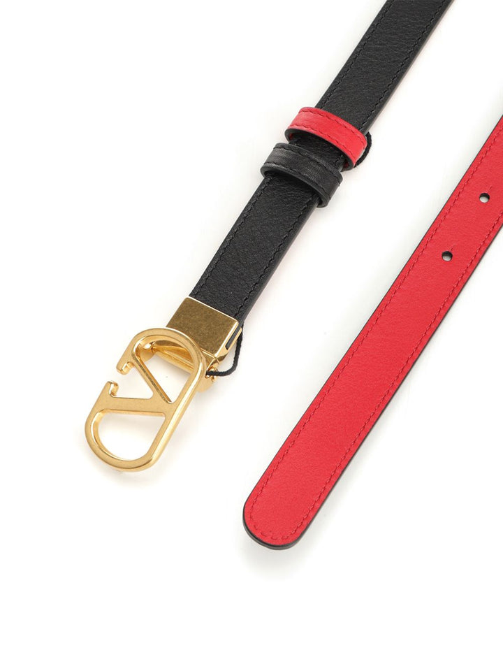 Valentino Garavani Vlogo Signature Belt Cinture - Nero | 65c78c442af65a8c91b58490f9f7624bc33f304a