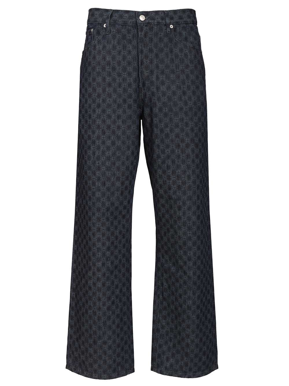 Dries Van Noten Floral Wide-Leg Jeans Trousers - Blu | e600f202ef78c4ff6461f3269cce72962cbb6d93
