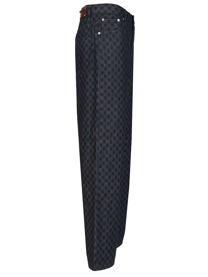 Dries Van Noten Floral Wide-Leg Jeans Trousers - Blu | c4507be23d711053e6b9534cb5a90cc8c343af49