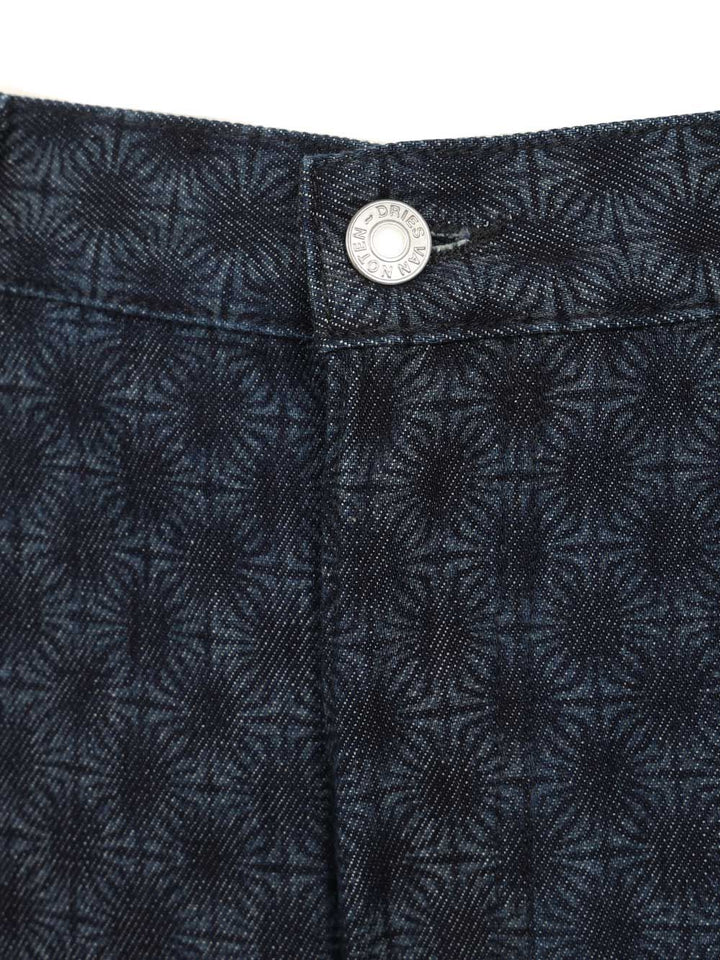 Dries Van Noten Floral Wide-Leg Jeans Trousers - Blu | 3edccfbaa8d0160405091a4838853fb8e6037f6f