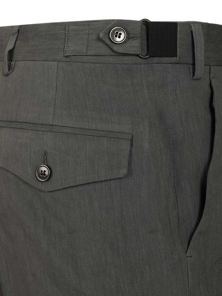 Dries Van Noten Tailored Linen Blend Trousers - Grey | 0eb742de1036f81212c6f56a353cad6167a136d8
