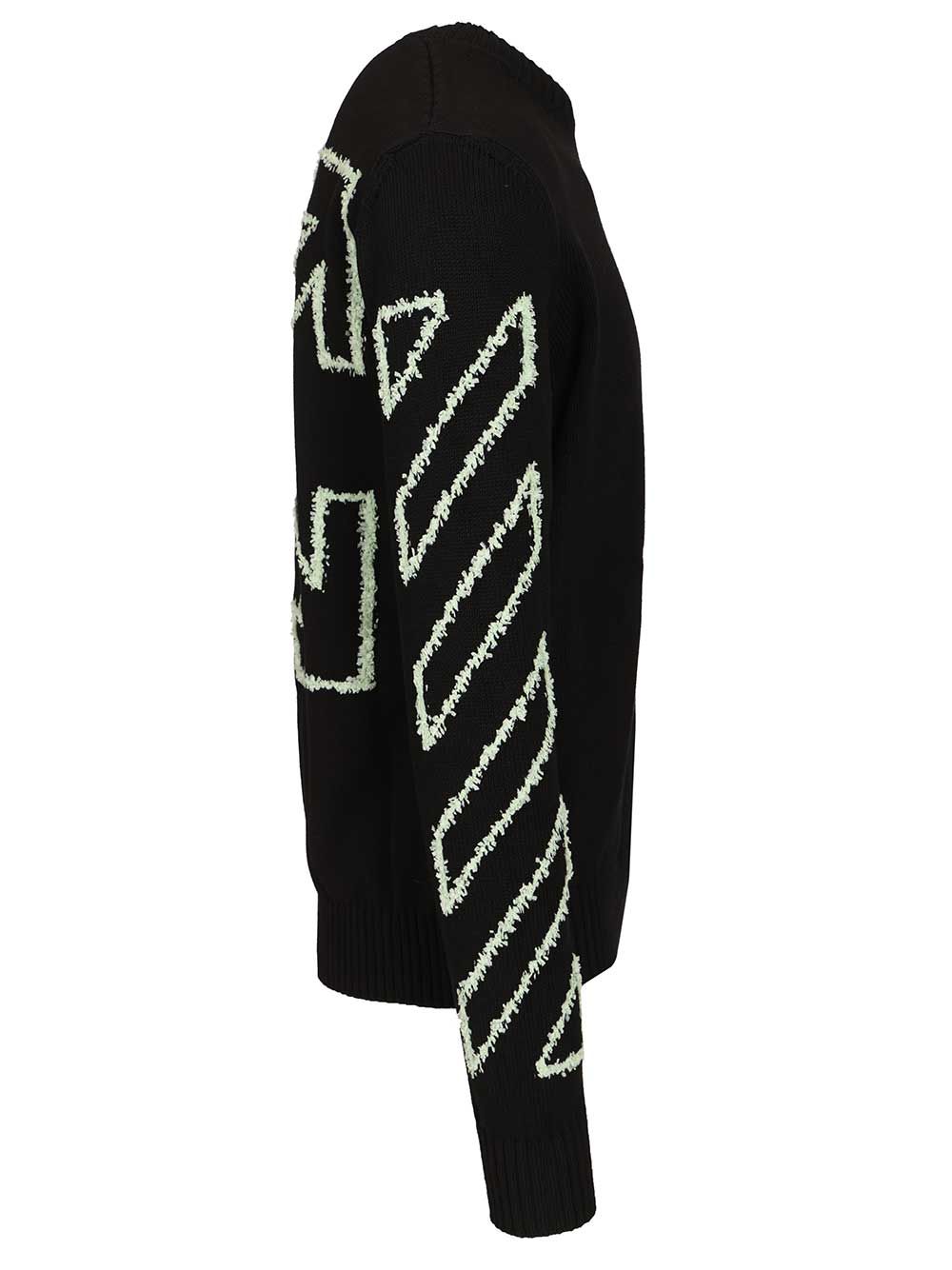 Off-White Arrow Embroidery Sweater Knitwear - Nero | 428b5dc39917c1a043b4c39cce41044a86d8134d