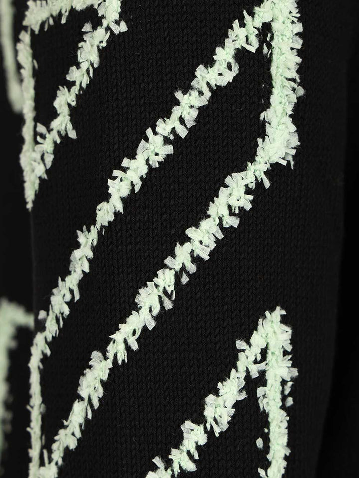 Off-White Arrow Embroidery Sweater Knitwear - Nero | 15d026b4d32a99aa1d27ba1a31e9e3cd942ba10a