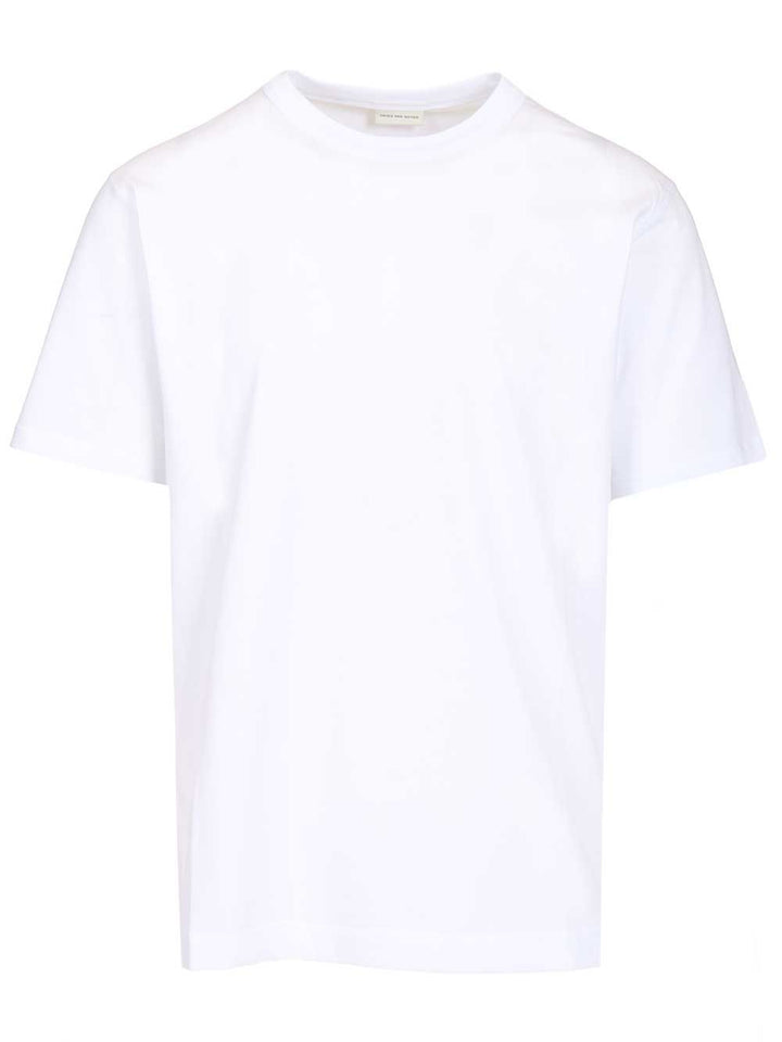 Dries Van Noten Cotton T-Shirt - Bianco | 4a9a2758234b65ce4048e6436733e66804106a5c