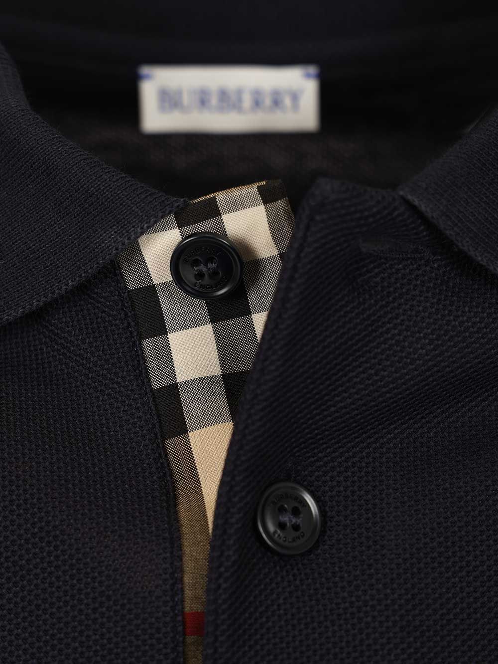 Burberry Slim Fit Cotton Polo Shirt T-Shirt - Blu | 02b03e052f5942ebe0b66a21773849374573db57
