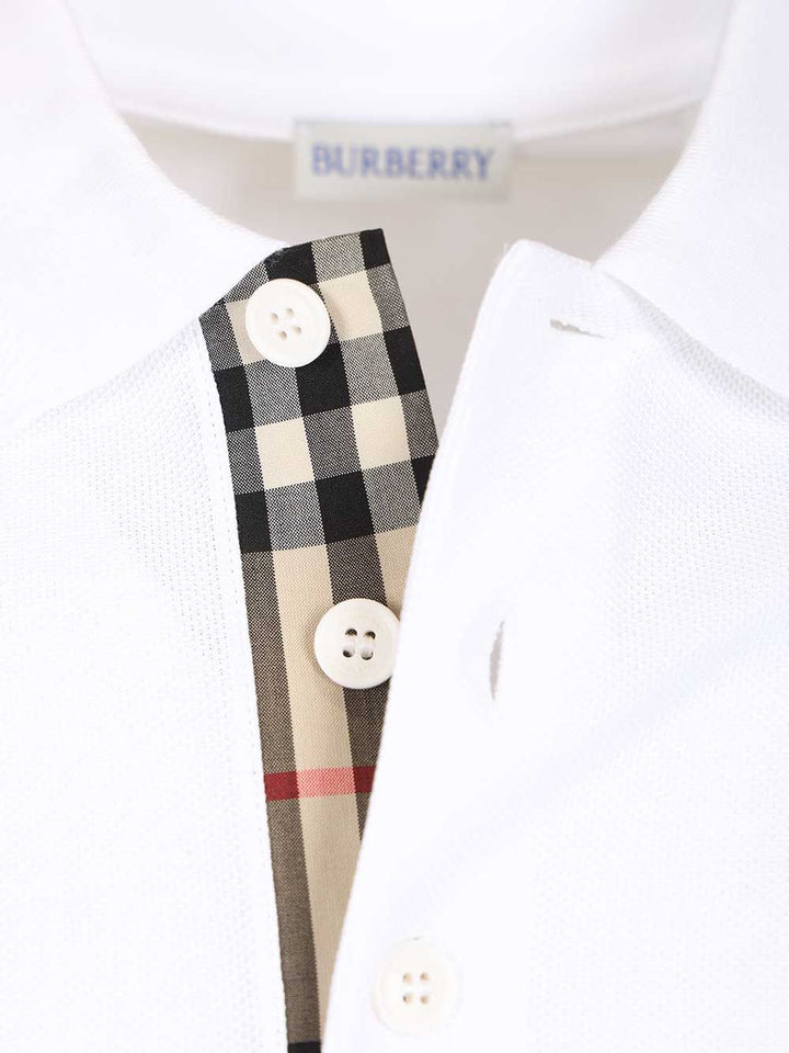 Burberry Cotton Polo Shirt T-Shirt - Bianco | b597a397525b097a119a0b4f880e6eee15b95c55