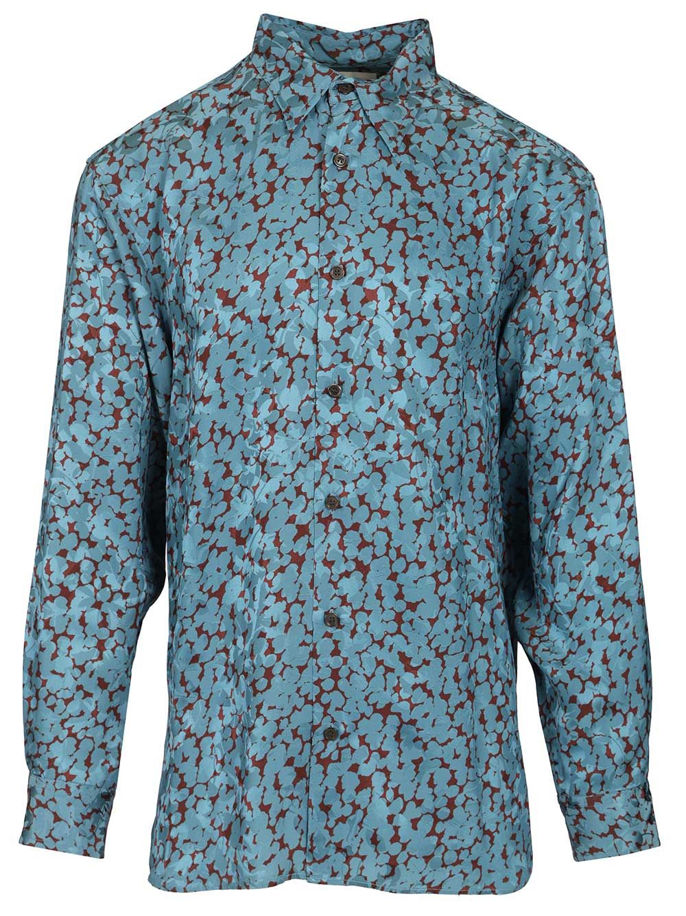 Dries Van Noten Shiny Satin Shirt Shirts - Multicolor | c730953946e069d3430d63cbc4f0372ee1c173ac