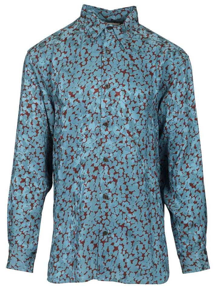 Dries Van Noten Shiny Satin Shirt Shirts - Multicolor | c730953946e069d3430d63cbc4f0372ee1c173ac