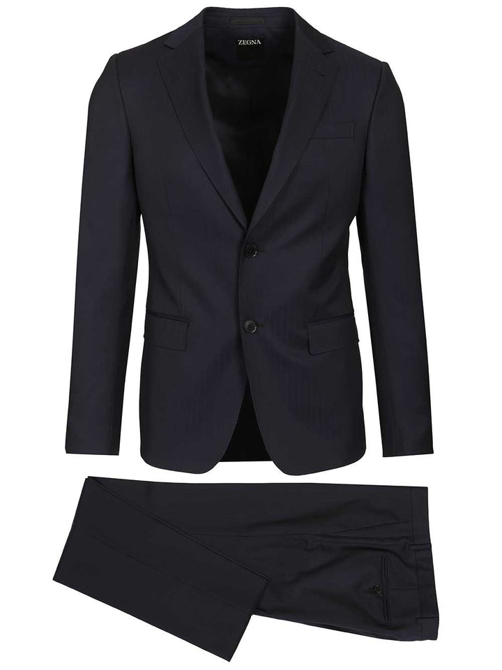 Ermenegildo Zegna Blue Pinstriped Suit Abiti - Blu | b6ef4b03de1ac206aef7ff8d8ba06d3e1c4888a7