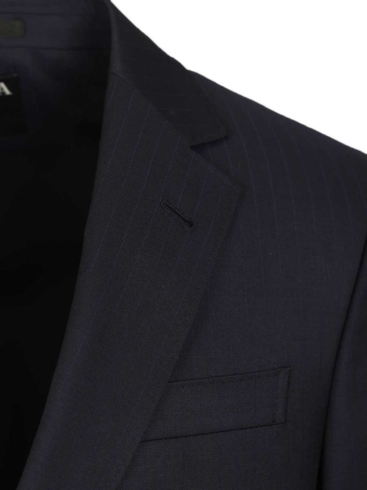 Ermenegildo Zegna Blue Pinstriped Suit Abiti - Blu | 81f888e55d46f7b97b07b290c294d0d289192c27