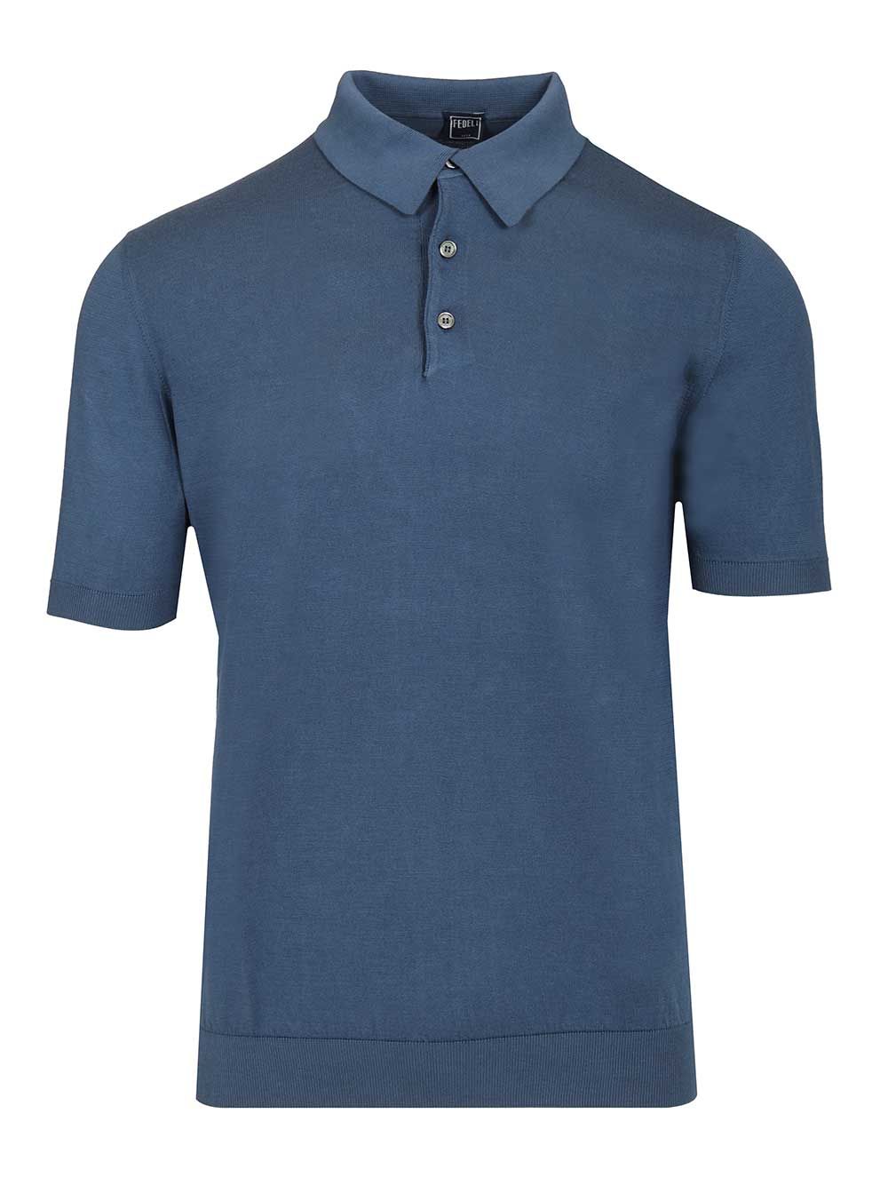 Fedeli Crew Neck T-Shirt Knitwear - Blu | 43058aca6552d1dae110ac3161f70b5bd76e1b19