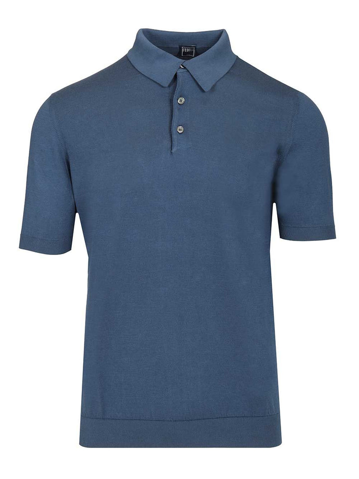Fedeli Crew Neck T-Shirt Knitwear - Blu | 43058aca6552d1dae110ac3161f70b5bd76e1b19
