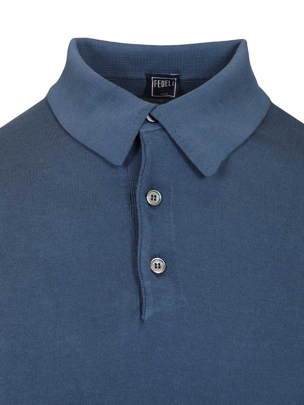 Fedeli Crew Neck T-Shirt Knitwear - Blu | 0344b367c50d25cdc06d8c83dc5a574f89bf7679