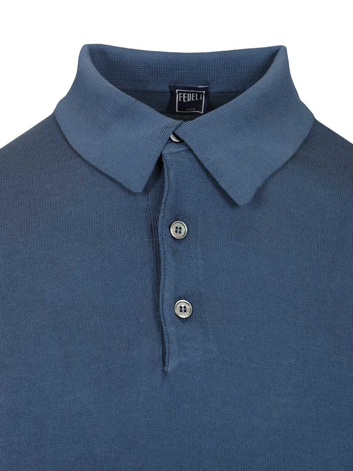 Fedeli Crew Neck T-Shirt Knitwear - Blu | 0344b367c50d25cdc06d8c83dc5a574f89bf7679