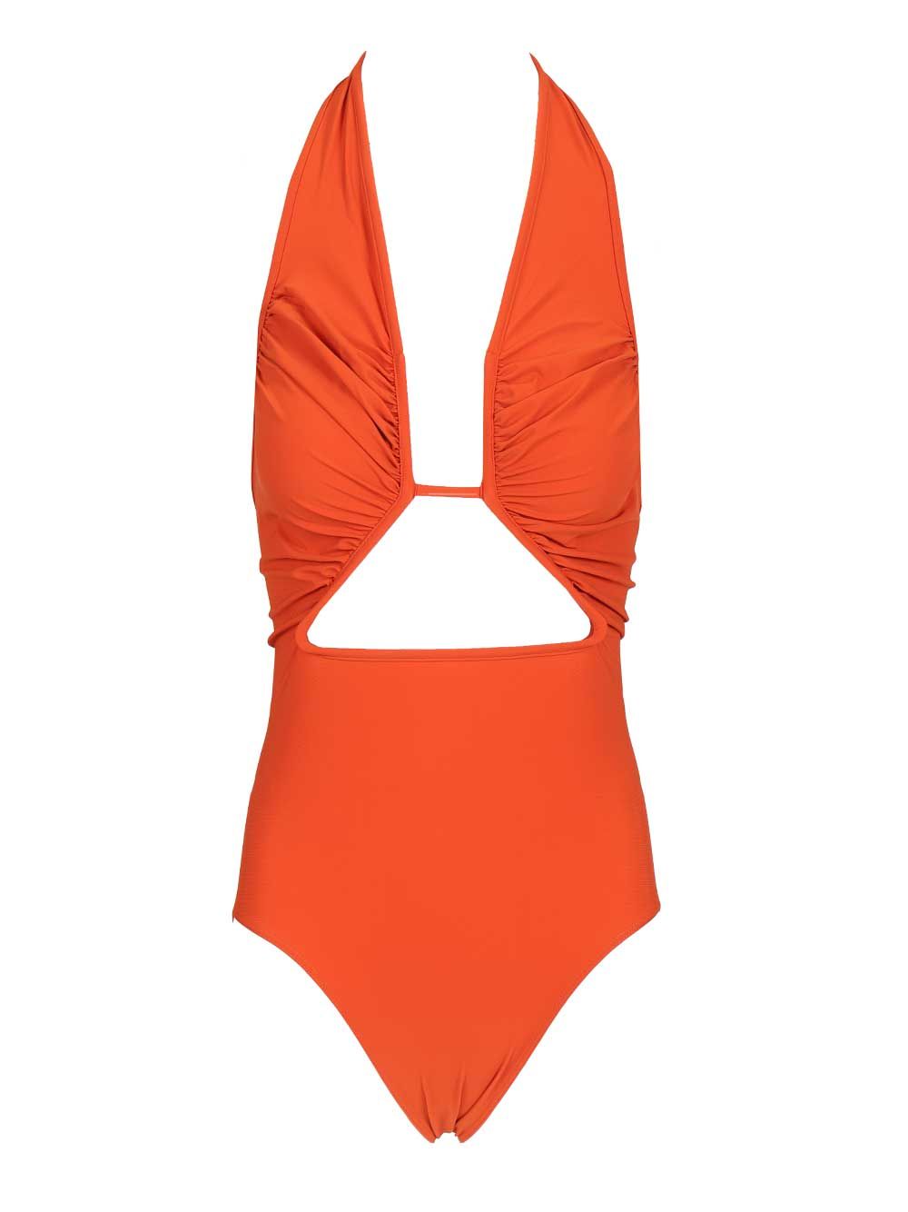 Rick Owens Halter Prong One-Piece Swimsuit Swimwear - Arancione | 11078f0933d32097d51da20341efba899a9cadfb