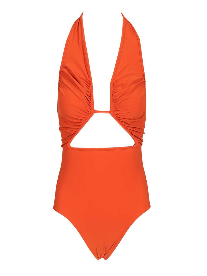 Rick Owens Halter Prong One-Piece Swimsuit Swimwear - Arancione | 11078f0933d32097d51da20341efba899a9cadfb