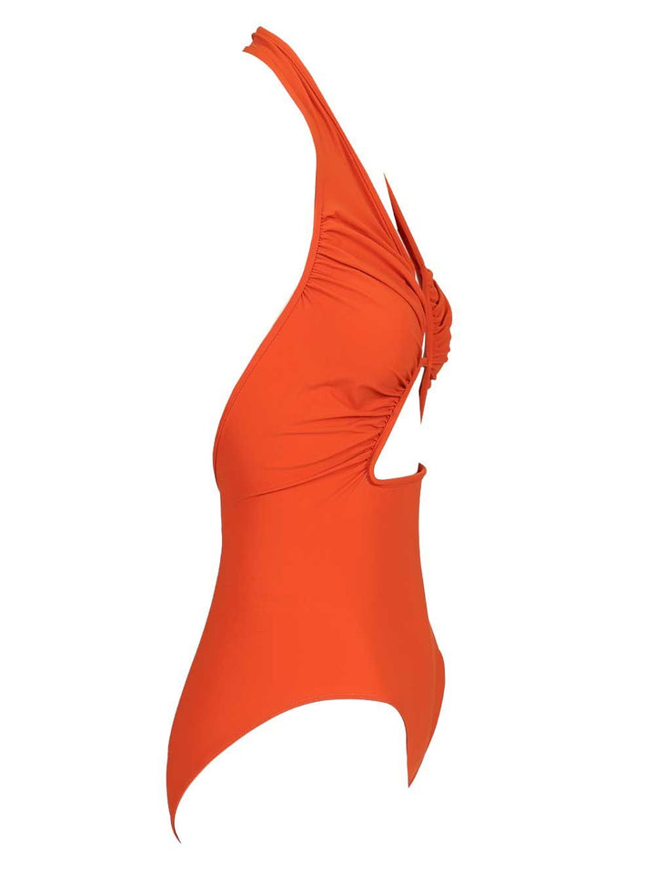 Rick Owens Halter Prong One-Piece Swimsuit Swimwear - Arancione | 60826f3e68c2f2d6859555e76fb9c5063be3b491