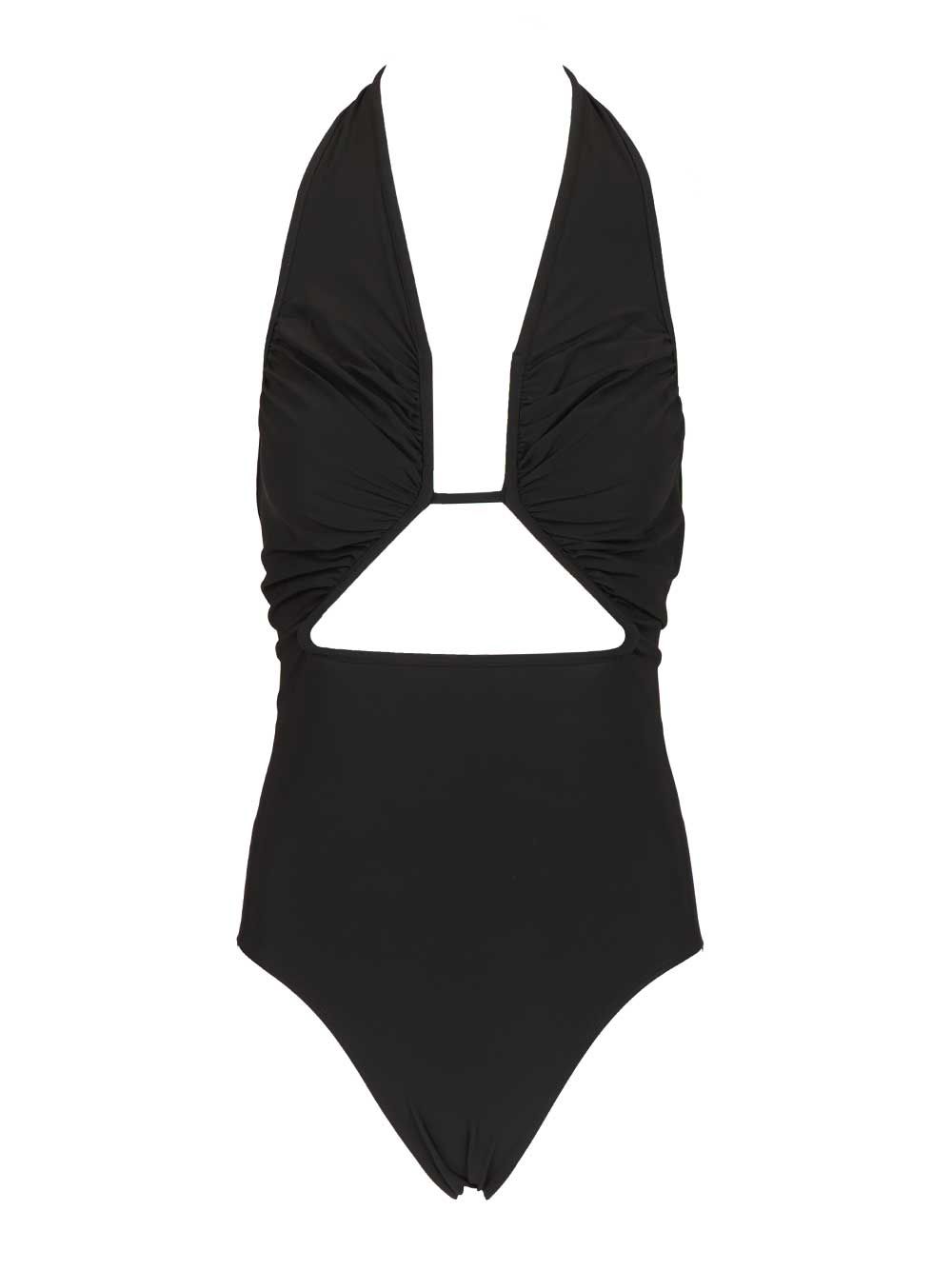 Rick Owens Halter Prong One-Piece Swimsuit Swimwear - Nero | 7d179819bd9b2197f1e9dd664adc1d8dfa6ec99a
