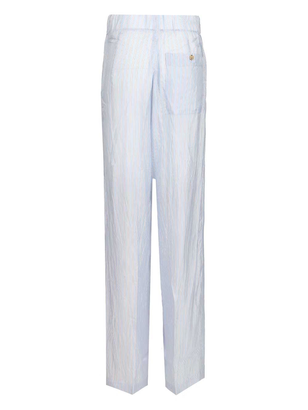 Dries Van Noten Striped Wide-Leg Trousers - Light blue | e8a97d84b017795577e6204ac9df5061f7e97bea