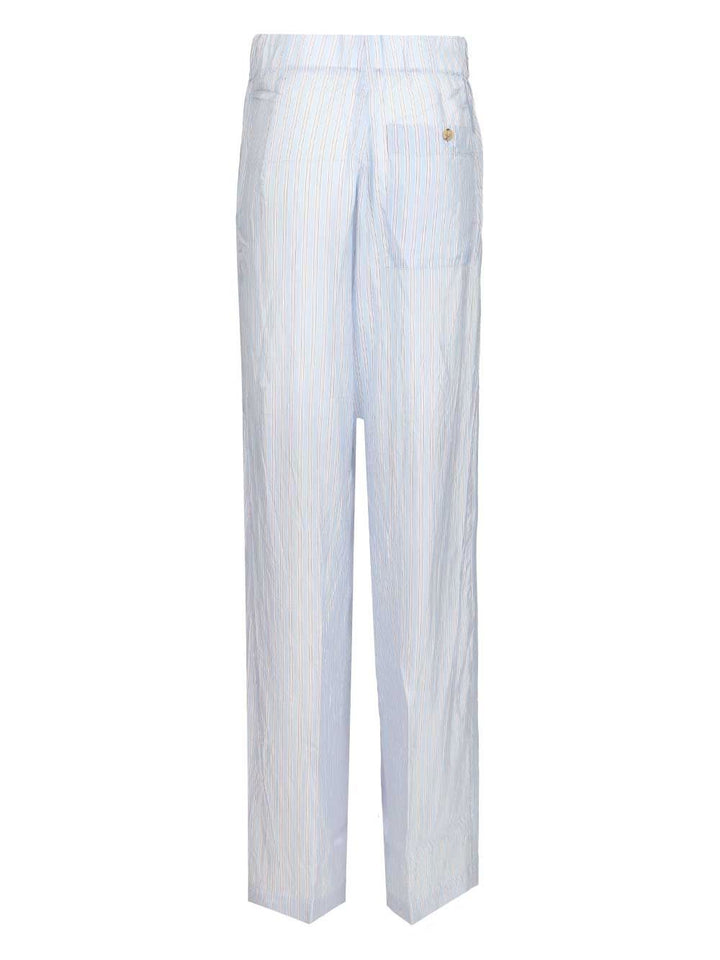 Dries Van Noten Striped Wide-Leg Trousers - Light blue | e8a97d84b017795577e6204ac9df5061f7e97bea