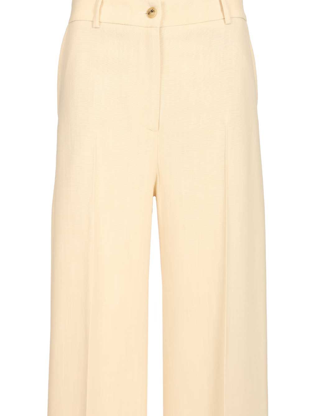Etro Palazzo Trousers - Bianco | 4b738158cd21a870f67df8b0dfe20dc35559396c