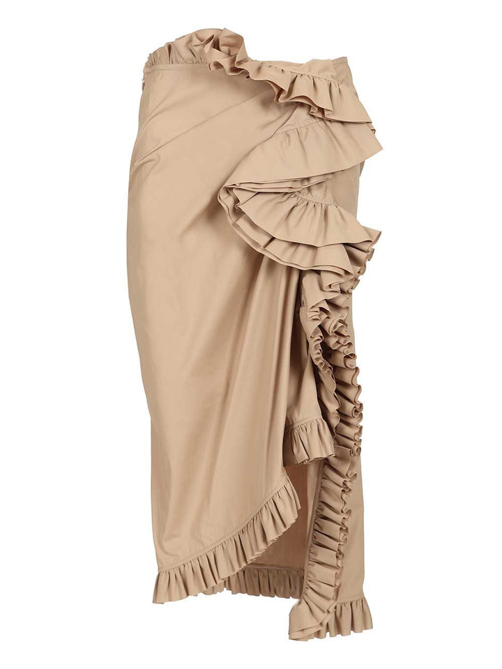 Dries Van Noten Sina Midi Skirt Gonne - Beige | 14f1618a16ee6a760bfba07725a4d5303537d252