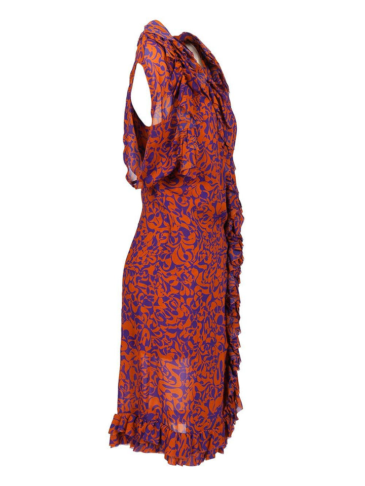 Dries Van Noten Printed Dress With Ruffles Abiti - Multicolor | d34b2b4a73686cb7d09f3fb92882502f567ef0b1