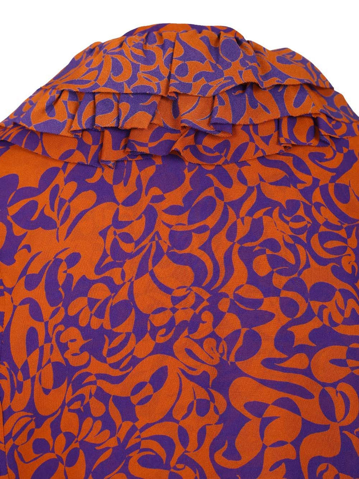 Dries Van Noten Printed Dress With Ruffles Abiti - Multicolor | 0f58e0eebf9be088b92ad83dc18dfbecc081e593