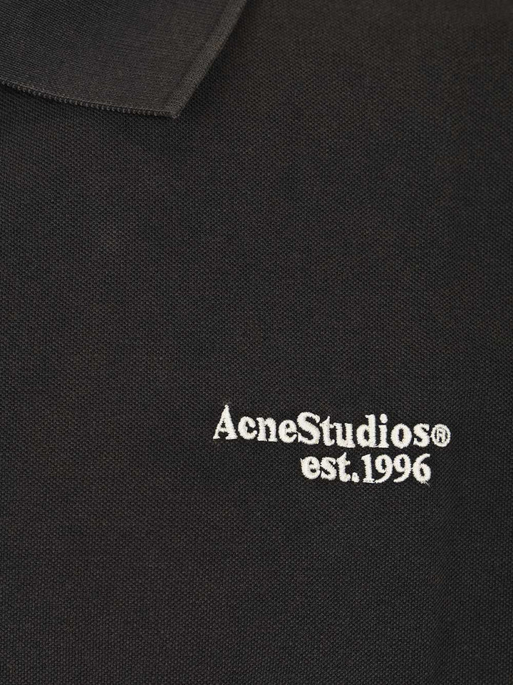 Acne Studios Organic Cotton Polo shirt - Nero | 1bcdbbc671c2d32361d579171ae448573123680f