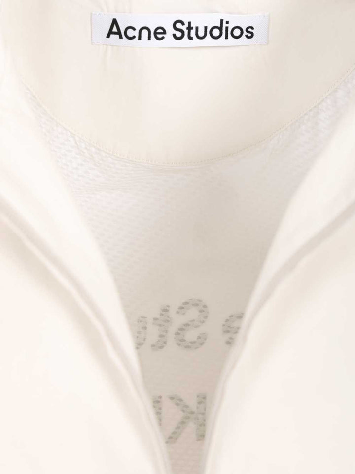 Acne Studios Zip-Up Jacket With Logo Giacche - Bianco | 4dad6c03d25670fb32f0307560a0892a9f743d71