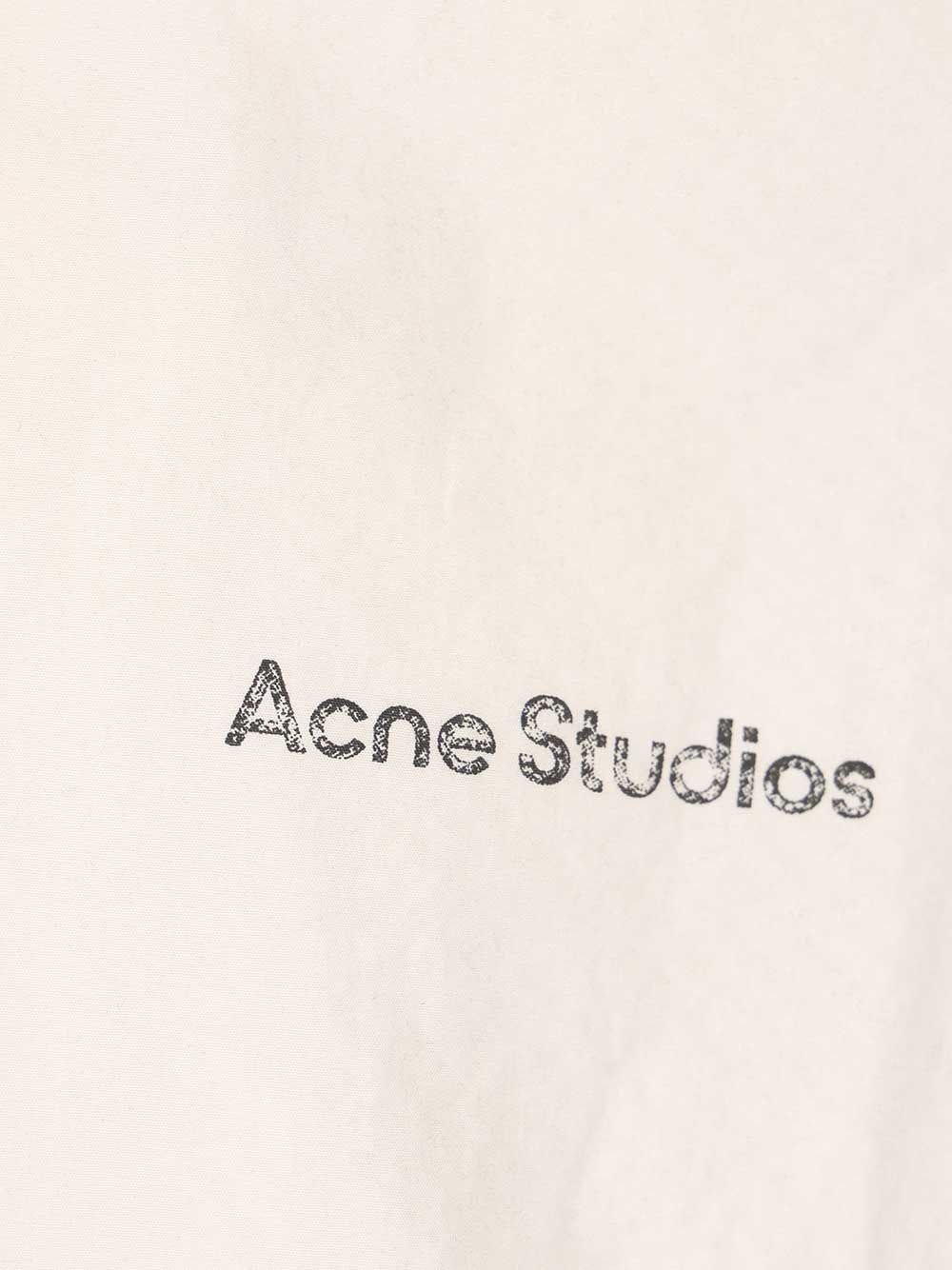 Acne Studios Zip-Up Jacket With Logo Giacche - Bianco | 85658681cbb018c5d76c77471aa57f3a98f941e5