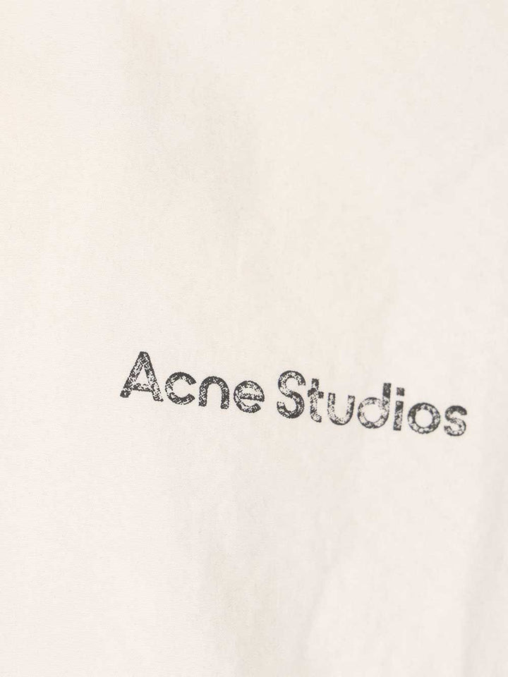Acne Studios Zip-Up Jacket With Logo Giacche - Bianco | 85658681cbb018c5d76c77471aa57f3a98f941e5