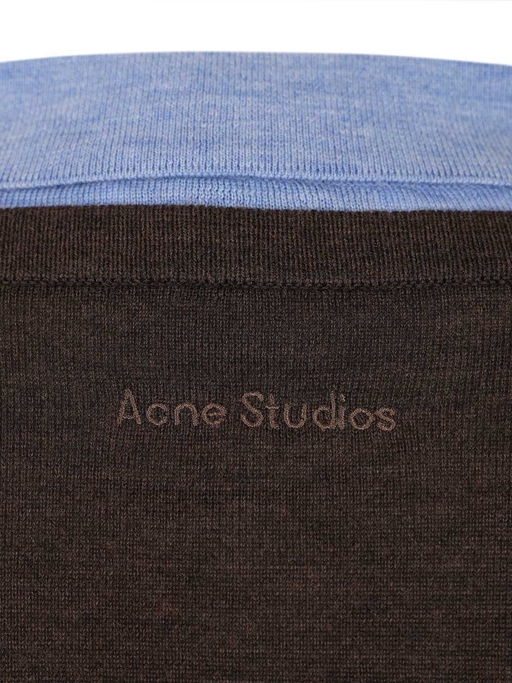 Acne Studios Layered Wool Sweater Sweatshirts - Marrone | 5ba2de004987ef91a58b93e7594031728794ea9c