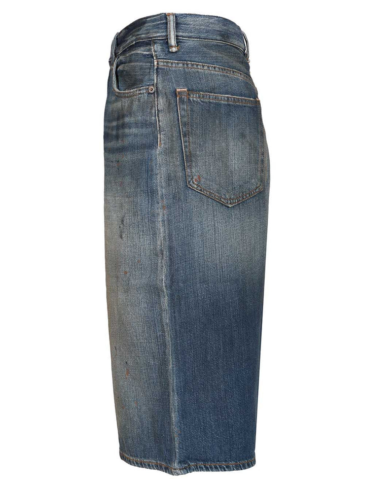 Acne Studios Organic Cotton Denim Shorts Trousers - Blu | 240411c6a566703049aa175ec5926fa48ab1aede