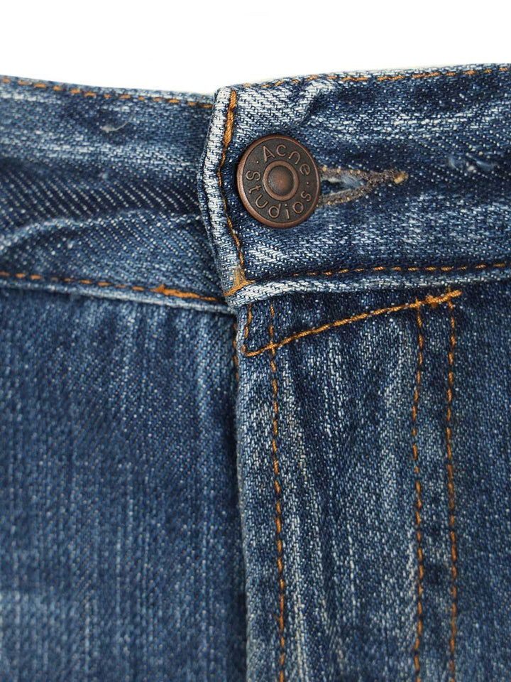 Acne Studios Organic Cotton Denim Shorts Trousers - Blu | d9ad91bae4804114ec633a49e927b5781a089ab3