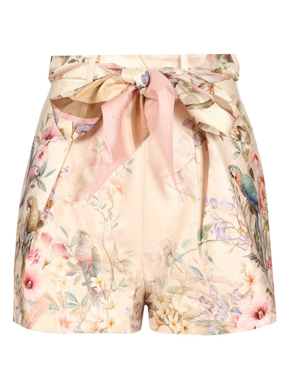 Zimmermann Rebellion Shorts With Pleats Trousers - Beige | 7c45253bdec430d63c891089bc8e53af1688d15f